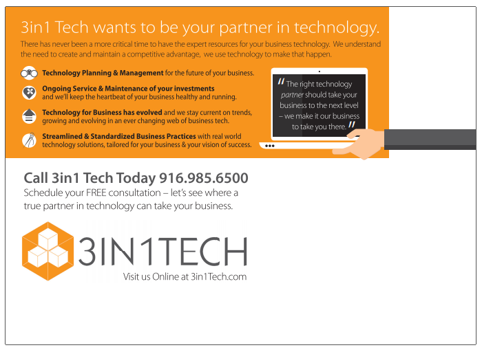 3in1 Tech is a Sacramento based Information Technology (IT) company